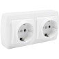 MUR66U BASE DOBLE SCHUKO 2P+T BLANCA SERIE MURAL