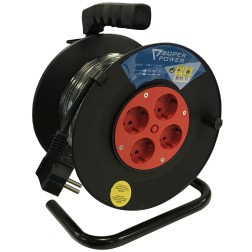 56733 50m EXTENSIBLE ENROLLACABLES 4T 3x1,5mm 3600W 16A IP20