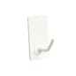 P2001B BL 3ud PERCHA ACERO ADHESIVA BLANCA 26x43mm