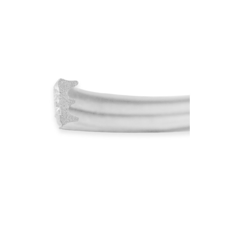 B2001B 6m BURLETE PUERTA-VENTANA TIPO "E" BLANCO