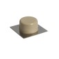 T1001X BL 2ud TOPE REDONDO BEIGE ACERO INOX ADHESI