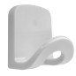 P4005B BL 1u PERCHA ADHESIVA GRANDE PLASTICA BLANCA