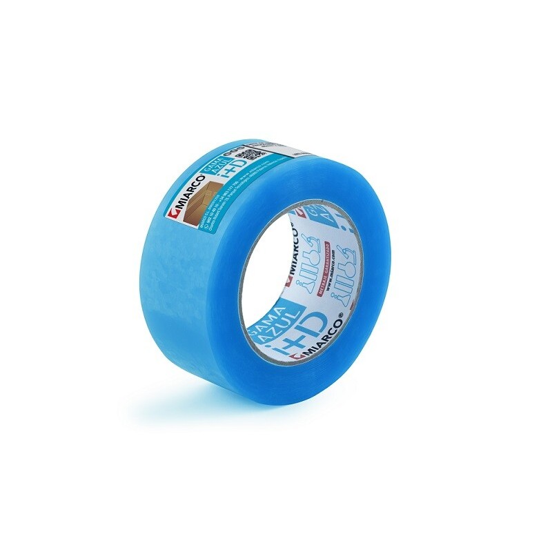 22744 CINTA ADHESIVA POLIPROPILENO GAMA AZUL TRANSPARENTE 48mm x 66m MIARCO