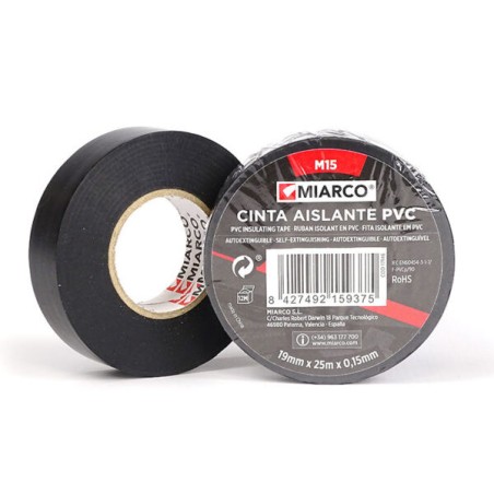 9185 CINTA PVC MIARCO M15 NEGRO 80x30x0,15mm MIARCO
