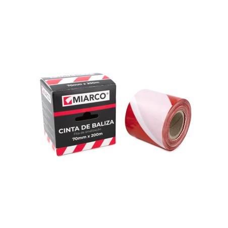 5804 CINTA BALIZA BLANCA ROJA 200x70mm MIARCO