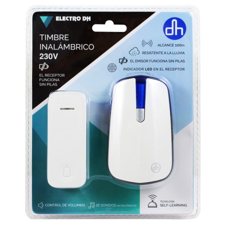 11-711 TIMBRE INALAMBRICO 32 MELODIAS 100m 230V