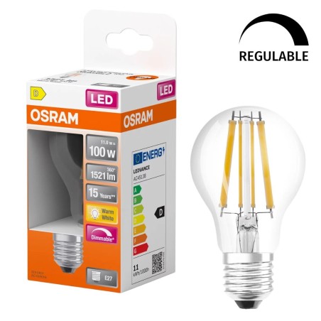 245907 LAMPARA STANDARD FIL LED REGULABLE E27 12W 2700K RETROFIT OSRAM