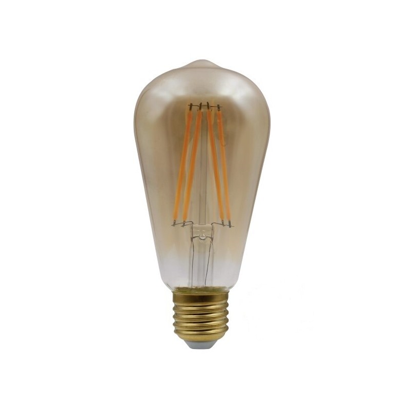 121173 LAMPARA PERA FIL LED GOLDEN ST64 E27 12W 3000K B&B