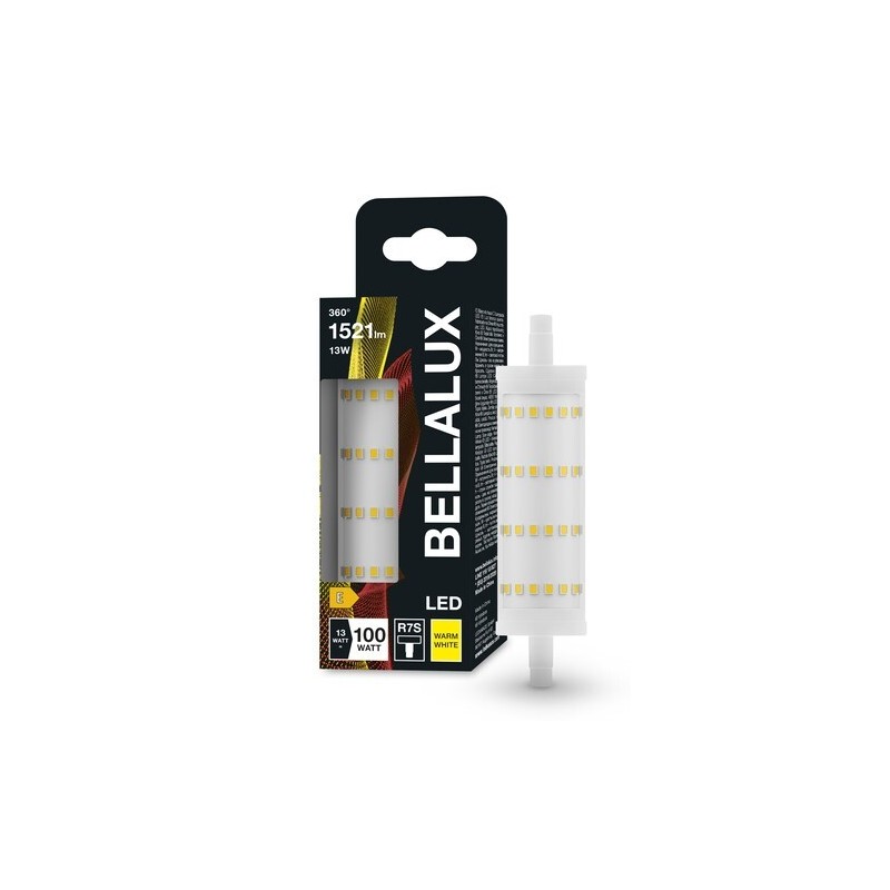 267727 LAMPARA LINEAL LED R7S 12W 2700K 118mm BELLALUX