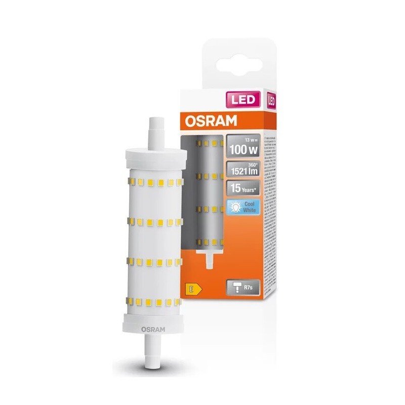 022241 LAMPARA LINEAL LED R7S 13W 4000K 118mm LINE OSRAM