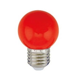 200605006 LAMPARA LED ESFERICA 1W E27 ROJO GSC