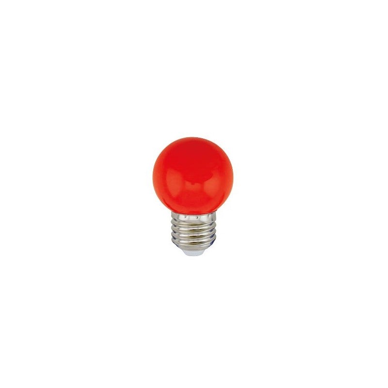200605006 LAMPARA LED ESFERICA 1W E27 ROJO GSC