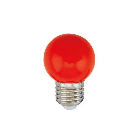 200605006 LAMPARA LED ESFERICA 1W E27 ROJO GSC
