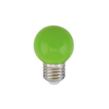 200605008 LAMPARA LED ESFERICA 1W E27 VERDE GSC