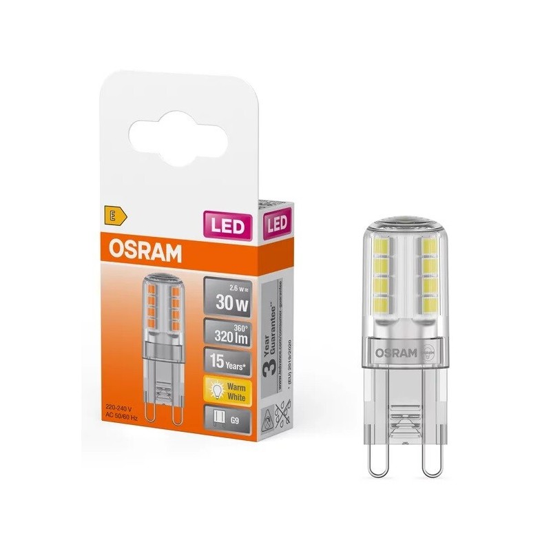 432338 LAMPARA LED G9 2,6W 2700K OSRAM