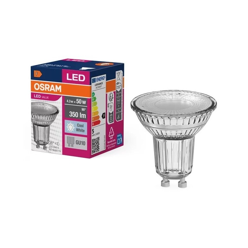 055155 LAMPARA LED GU10 3,6W 4000K 36º VALUE OSRAM