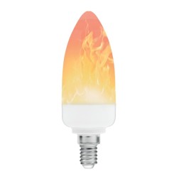 120810 BOMBILLA LED EFECTO LLAMA VELA E14 3W 200LM 1800K B&B