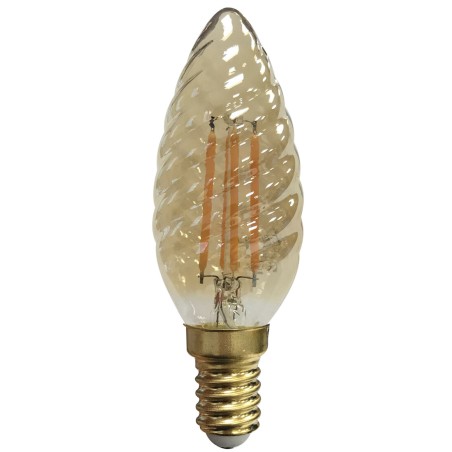 2601986 LAMPARA VELA RIZADA FILAMENTO LED GOLD 4W