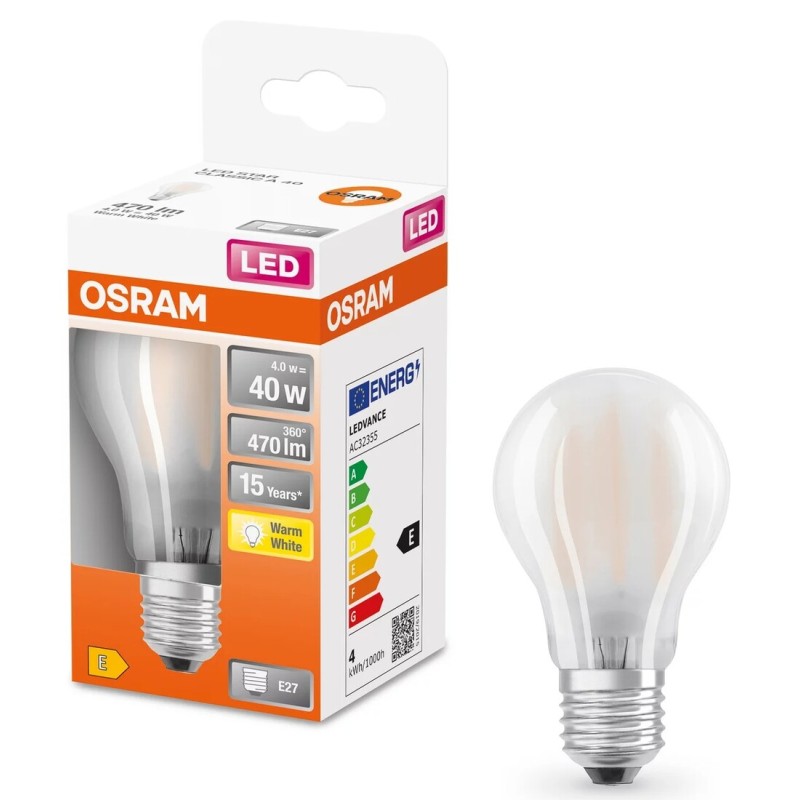 112469 LAMPARA STANDARD FIL LED MATE E27 4W 2700K RETROFIT OSRAM