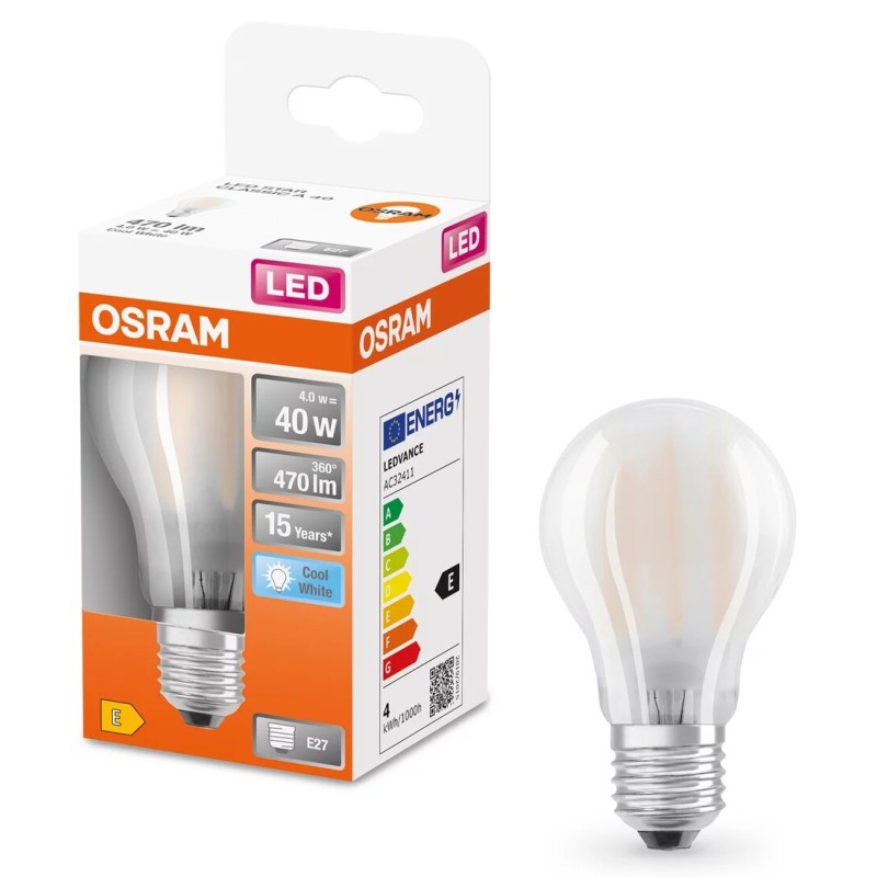 303409 LAMPARA STANDARD FIL LED MATE E27 4W 4000K RETROFIT OSRAM