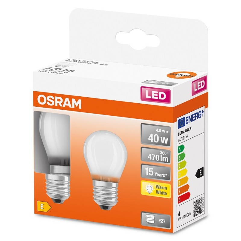153660 2u LAMPARA ESFERICA FIL LED MATE E27 4W 2700K RETROFIT OSRAM 153660 2u LAMPARA ESFERICA FIL LED MATE E27 4W 2700K RETROFIT OSRAM