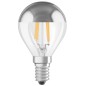 447134 LAMPARA ESFERICA PLATA FIL LED E14 4W 2700K RETROFIT MIRROR OSRAM