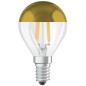 456549 LAMPARA ESFERICA ORO FIL LED E14 4W 2700K RETROFIT MIRROR OSRAM