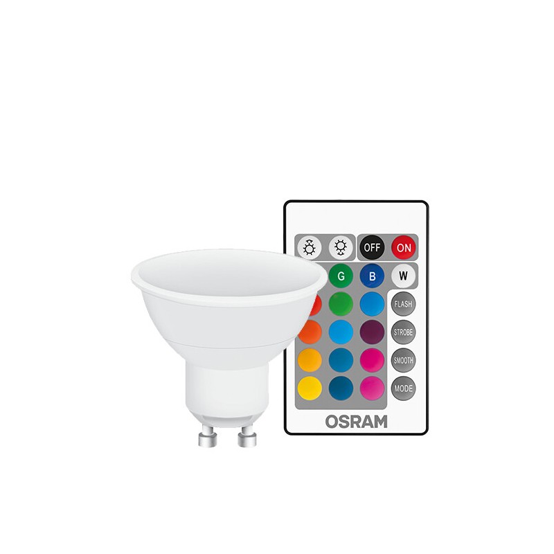 445970 LAMPARA PAR16 LED GU10 2700K+RGB 4,5W C-MANDO RETROFIT OSRAM