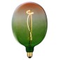 2601271-V LAMPARA G175 FILAMENTO LED DECORATIVO E27 4W 1800K 150Lm VERDE NARANJA EB