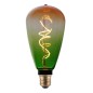 2601272-V LAMPARA EDISON FILAMENTO LED DECORATIVO E27 4W 1800K 216Lm VERDE NARANJA EB