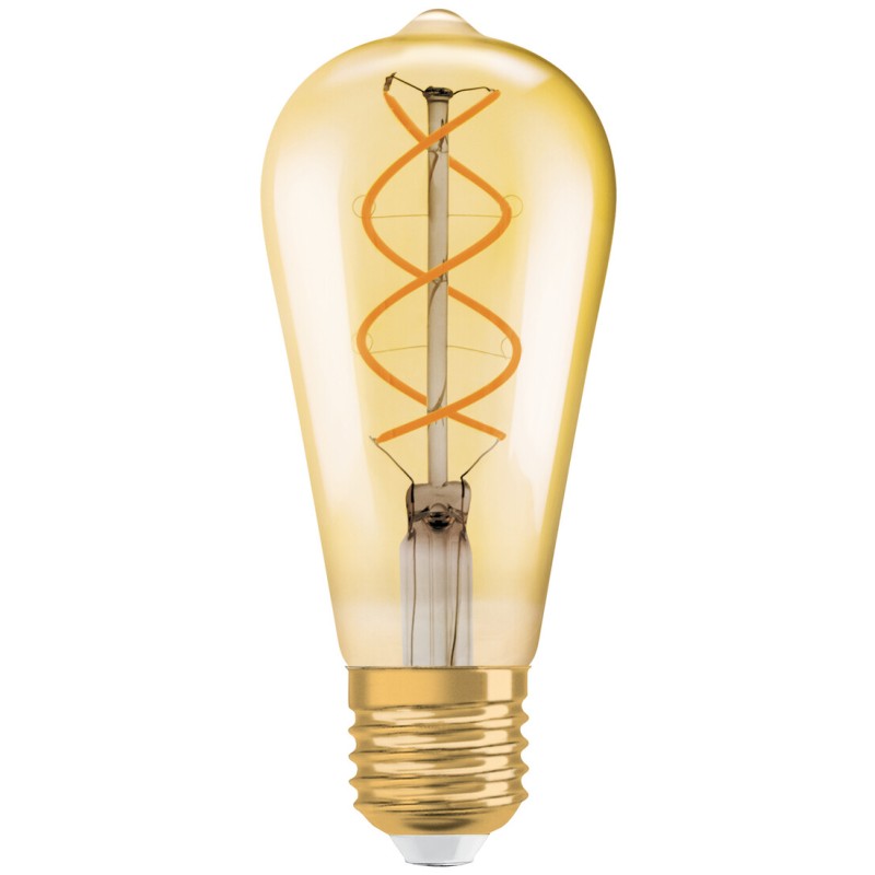 091292 LAMPARA PERA FIL ESPIRAL LED E27 4W 2000K OSRAM