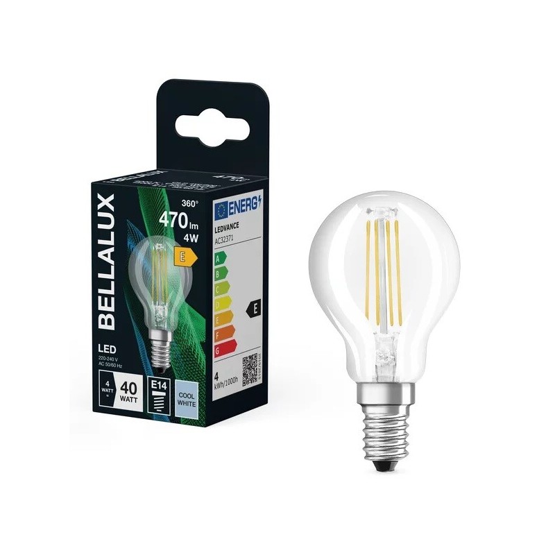 592278 LAMPARA ESFERICA FIL LED E14 4W 4000K BELLALUX 592278 LAMPARA ESFERICA FIL LED E14 4W 4000K BELLALUX