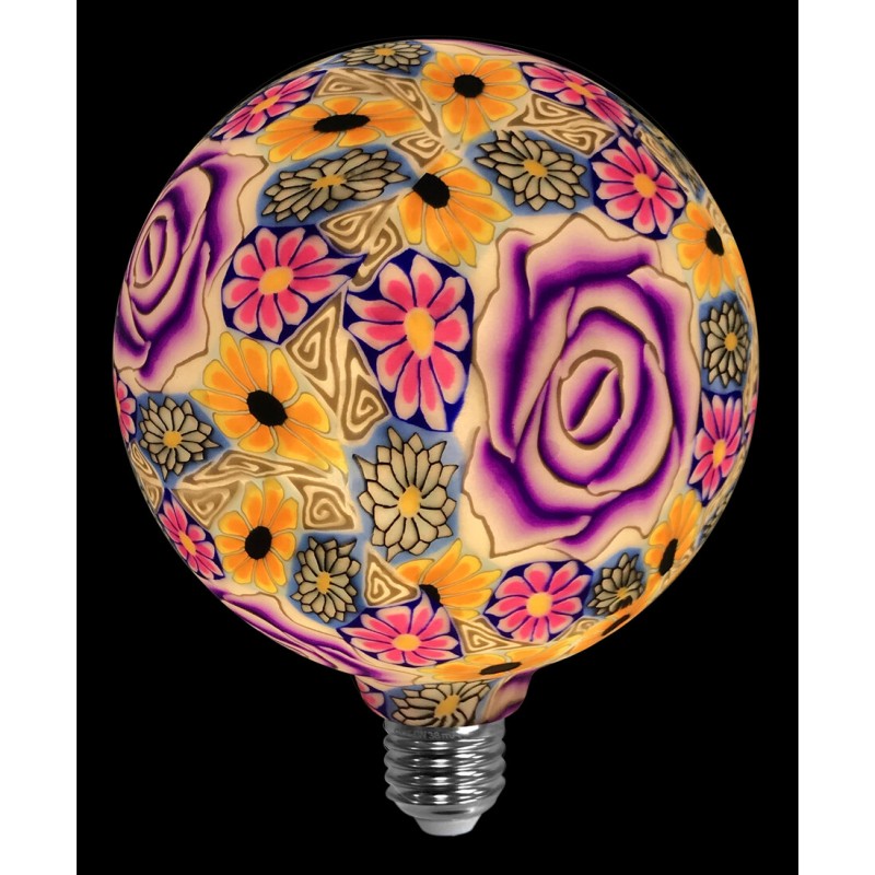 2601290 LAMPARA LED GLOBO ROSA PURPURA E27 4W 3000