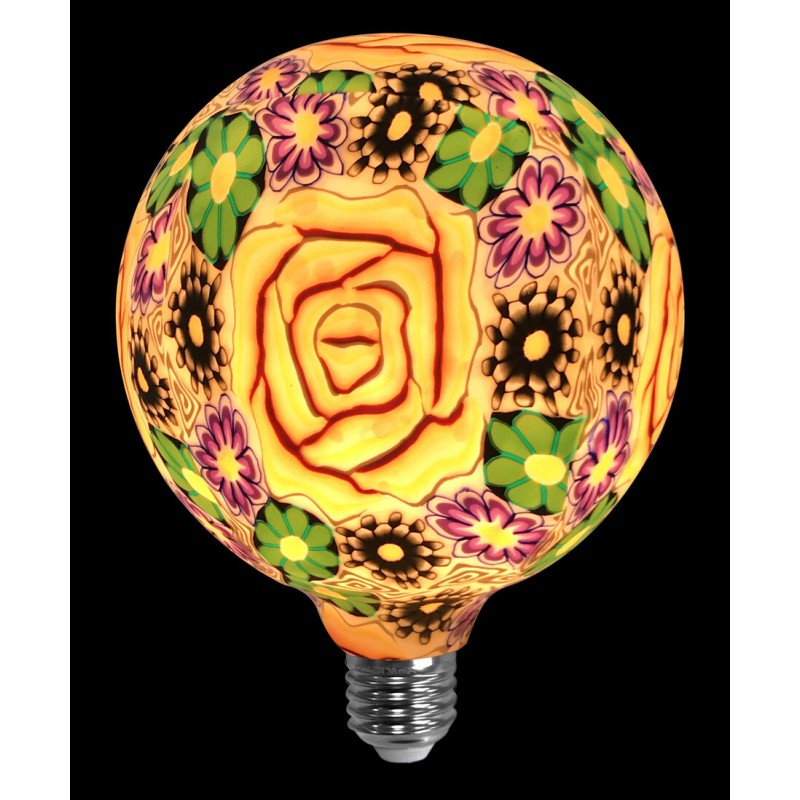 2601292 LAMPARA LED GLOBO FLOR NARANJA E27 4W 3000 2601292 LAMPARA LED GLOBO FLOR NARANJA E27 4W 3000
