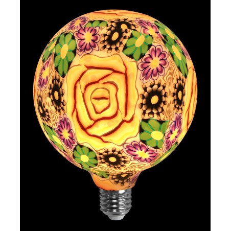2601292 LAMPARA LED GLOBO FLOR NARANJA E27 4W 3000