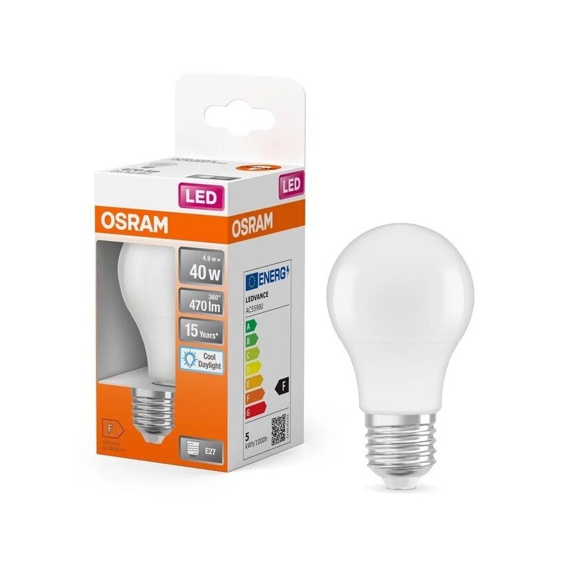 304192 LAMPARA STANDARD LED E27 5,5W 6500K STAR OSRAM 304192 LAMPARA STANDARD LED E27 5,5W 6500K STAR OSRAM