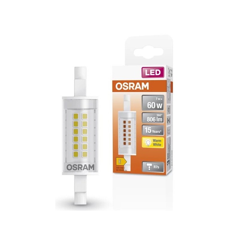 432710 LAMPARA LINEAL LED R7S 6W 2700K 78mm SLIM LINE OSRAM