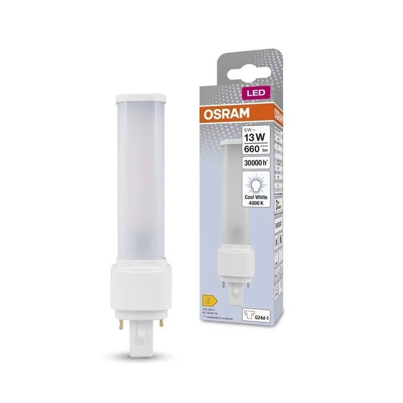 558182 LAMPARA PL DULUX D LED 2 PIN 6W G24D1 4000K 558182 LAMPARA PL DULUX D LED 2 PIN 6W G24D1 4000K