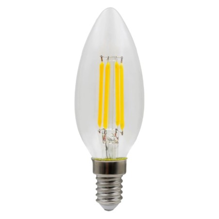 121117 LAMPARA LED VELA CLARA E14 6W 800lm 4000K B&B