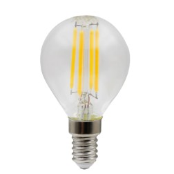 121110 LAMPARA LED ESFERICA CLARA E14 6W 800Lm 3000K B&B