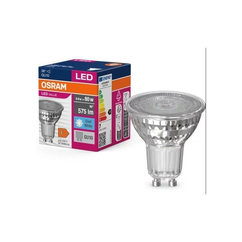096660 LAMPARA LED GU10 6,9W 4000K 36º VALUE