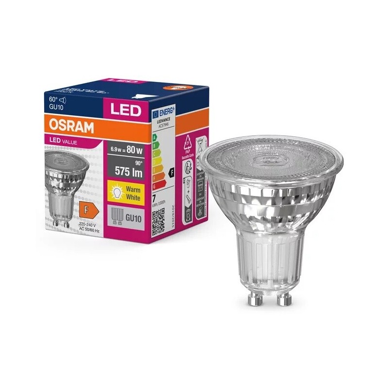 096769 LAMPARA LED GU10 6,9W 3000K 60º VALUE 096769 LAMPARA LED GU10 6,9W 3000K 60º VALUE