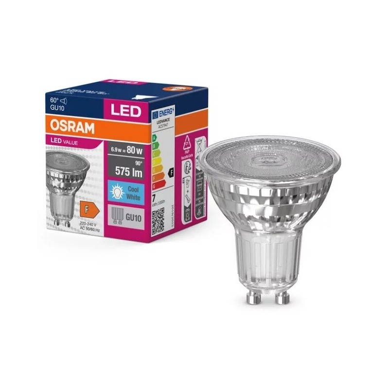 096783 LAMPARA LED GU10 6,9W 4000K 60º VALUE 096783 LAMPARA LED GU10 6,9W 4000K 60º VALUE
