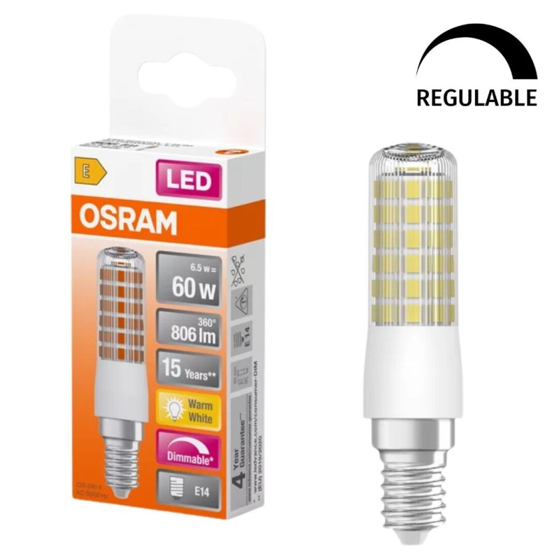 607316 LAMPARA TUBULAR LED REGULABLE E14 7W 2700K OSRAM 607316 LAMPARA TUBULAR LED REGULABLE E14 7W 2700K OSRAM