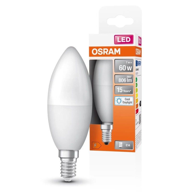 023026 LAMPARA VELA LED E14 7W 6500K STAR OSRAM 023026 LAMPARA VELA LED E14 7W 6500K STAR OSRAM