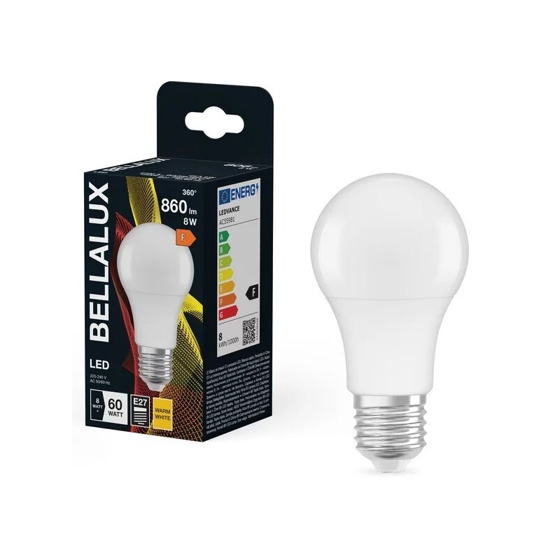 128149 LAMPARA STANDARD LED 8,5W E27 2700K BELLALU