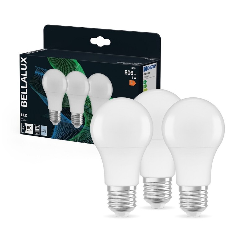 595460 3u LAMPARA STANDARD LED E27 8,5W 4000K BELLALUX