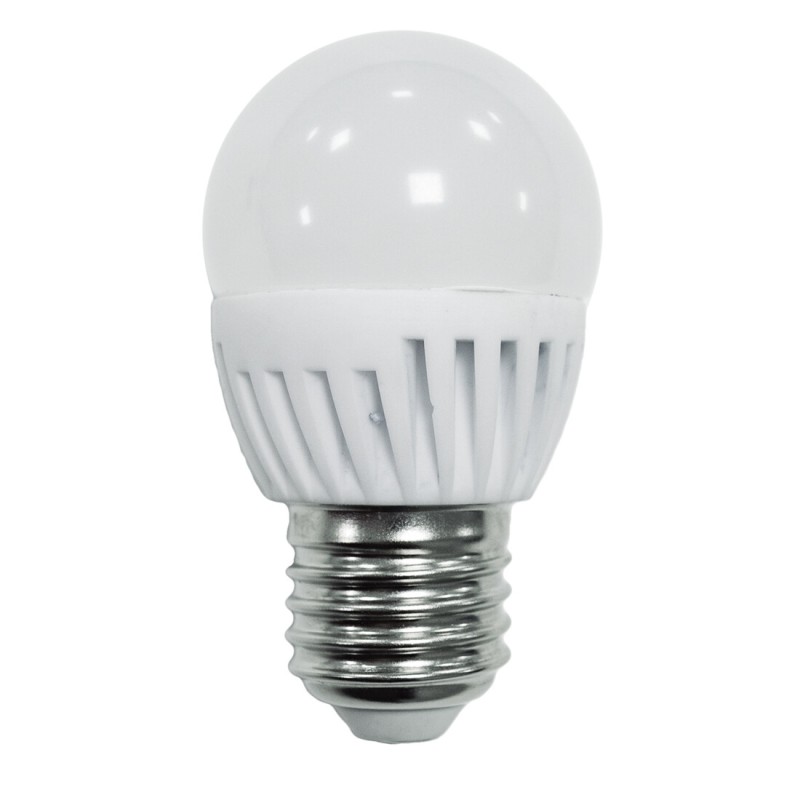 120645 BOMBILLA ESFERICA CERAMICA E27 G45 9W 1000lm 6000K B&B
