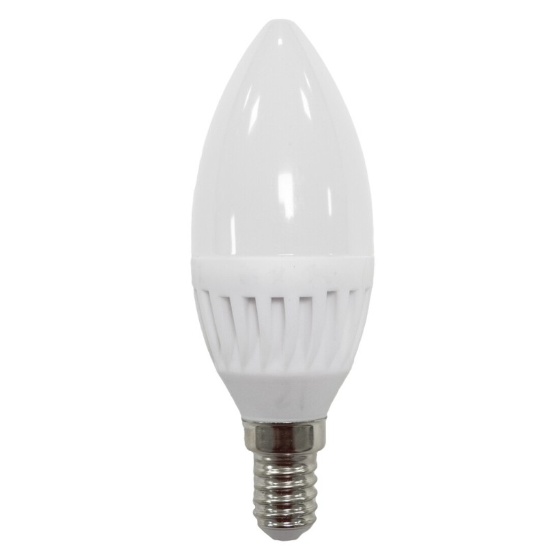 120648 BOMBILLA VELA CERAMICA E14 C37 9W 1000lm 6000K B&B