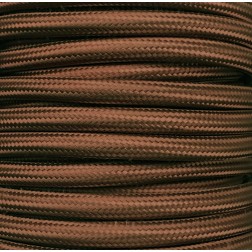 CIR62CM20 5m CABLE TEXTIL LISO MARRÓN MATE